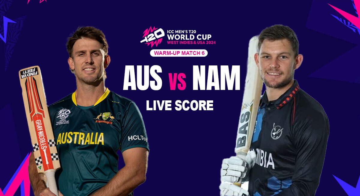 Australia versus Namibia 2024 T20 World Cup live score: David Warner leaves for 20 in pursuit of a 73-run goal.